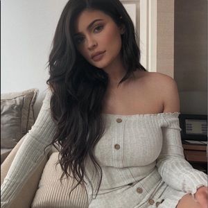 NEW Fashion Nova Off The Shoulder Knit Dress - Oatmeal